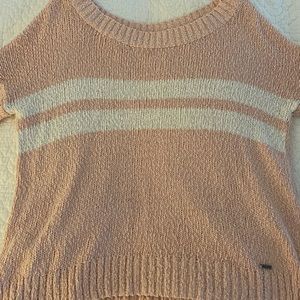 XS Hollister Pink/White Stripe Sweater